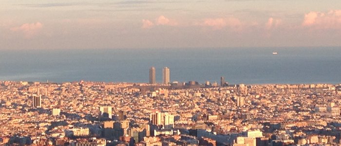 vistas de Barcelona desde la zona alta