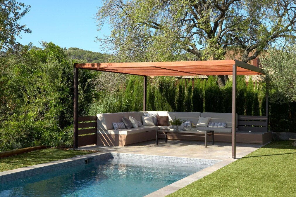 detalle pérgola casa venta Torrent, Baix Empordà